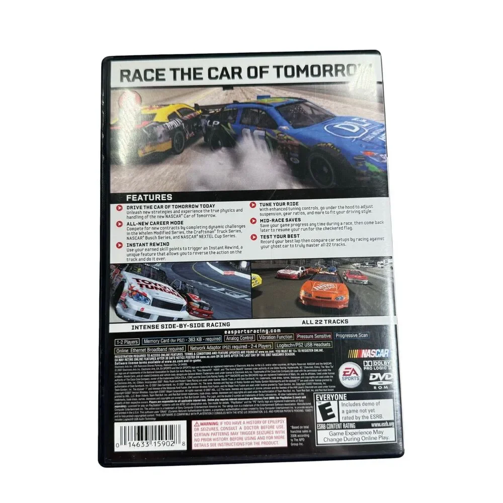 NASCAR 08 (Sony PlayStation 2, 2007) TESTED WORKING Racing Video Game